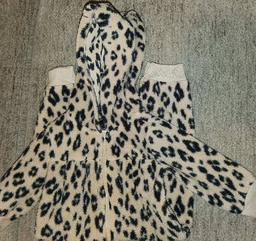 Carter's Black and Cream Animal Print Footie